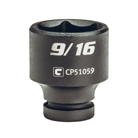 1/4 In Drive 9/16 In 6-Point SAE Shallow Impact Socket
